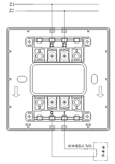 四川四川海湾消防GST-LD-8300B输入模块常闭无源触点接线图
